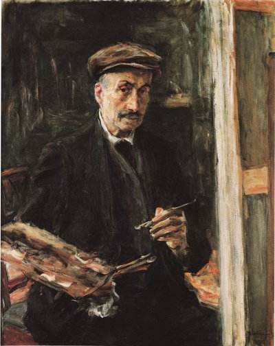 Self Portrait with Sports Cap at the Easel by Max Liebermann